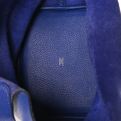 Hermes Taurillon Clemence Picotin Lock 22 MM Bleu Electrique 5 of 12