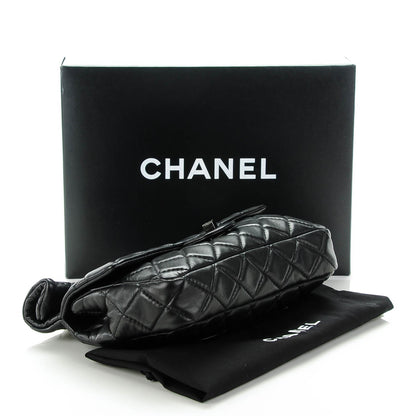 Chanel Lambskin Quilted Medium Roll Reissue Clutch Black 4 of 7