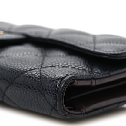 Chanel Caviar Quilted Long Flap Wallet Black 12 of 13