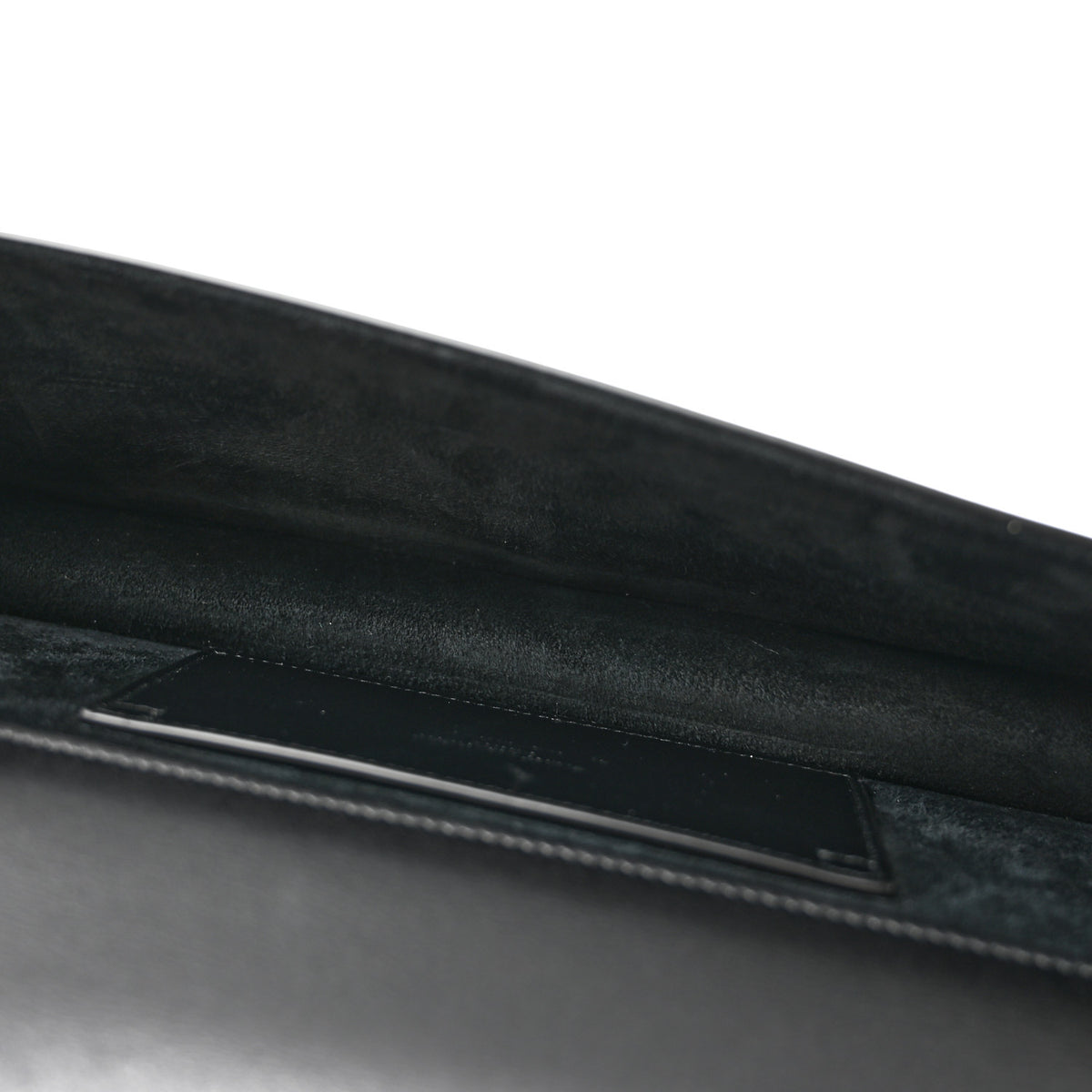 Patent Calfskin Clutch Black