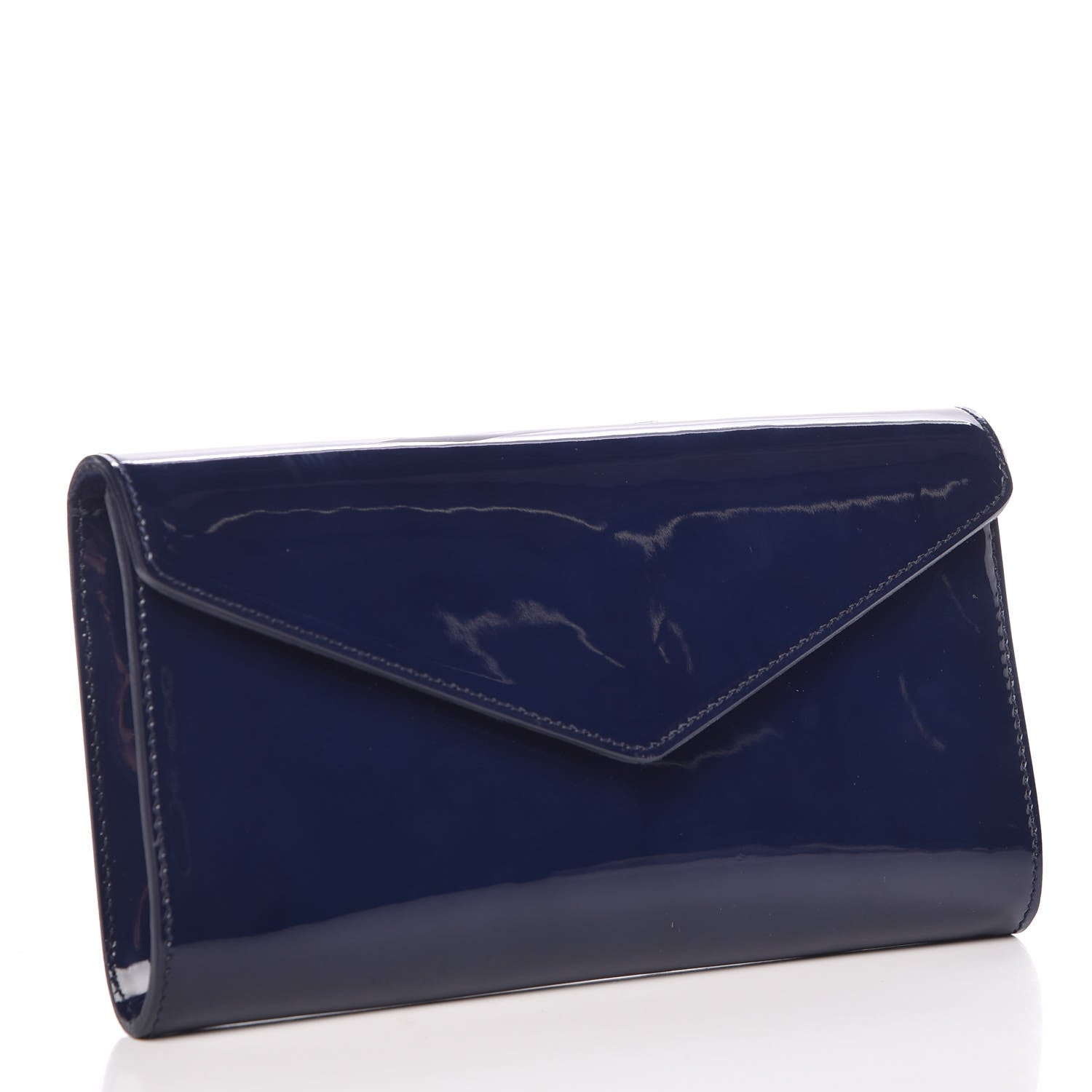Saint Laurent Patent Y-Mail Clutch Marine 3 of 6