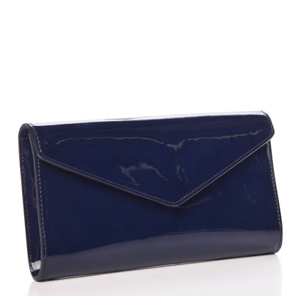 Saint Laurent Patent Y-Mail Clutch Marine 3 of 6