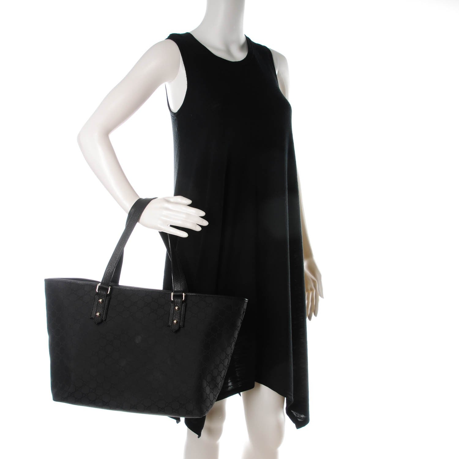 Gucci Nylon Medium Jolicoeur Tote Black 2 of 8