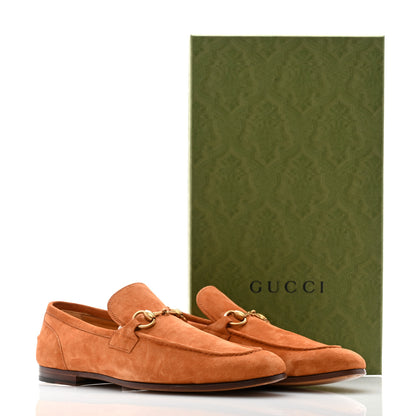 Gucci Suede Horsebit Mens Jordaan Loafers 8.5 Harness Brown 8 of 8