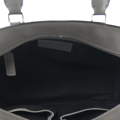 Alexander McQueen Pebbled Calfskin Small Skull Padlock Zip Around Tote Dark Grey 5 of 10