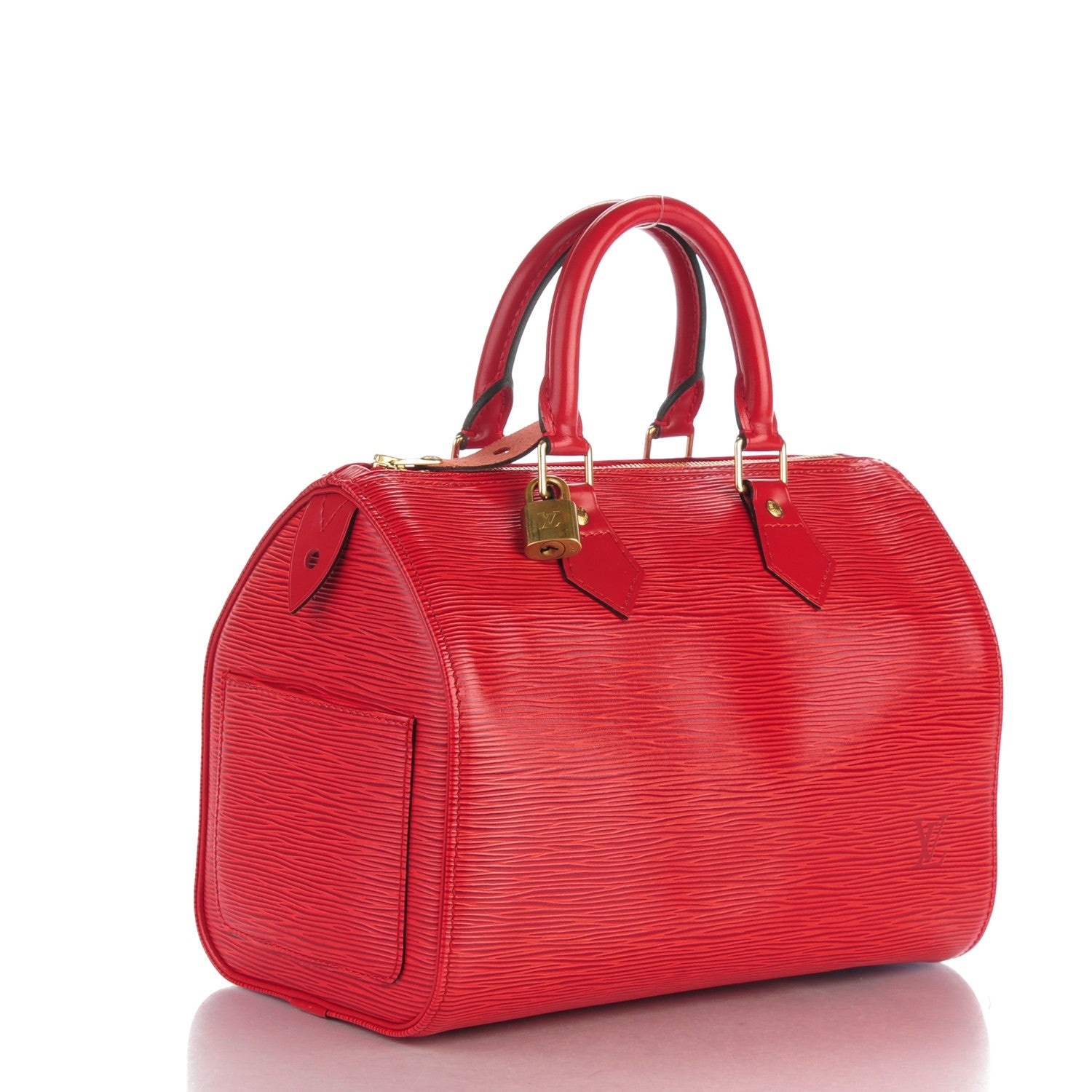 Louis Vuitton Epi Speedy 25 Castillan Red 3 of 7
