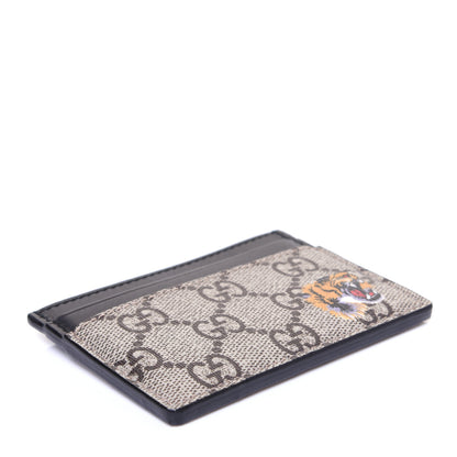 Gucci GG Supreme Monogram Tiger Print Card Holder Black 4 of 9