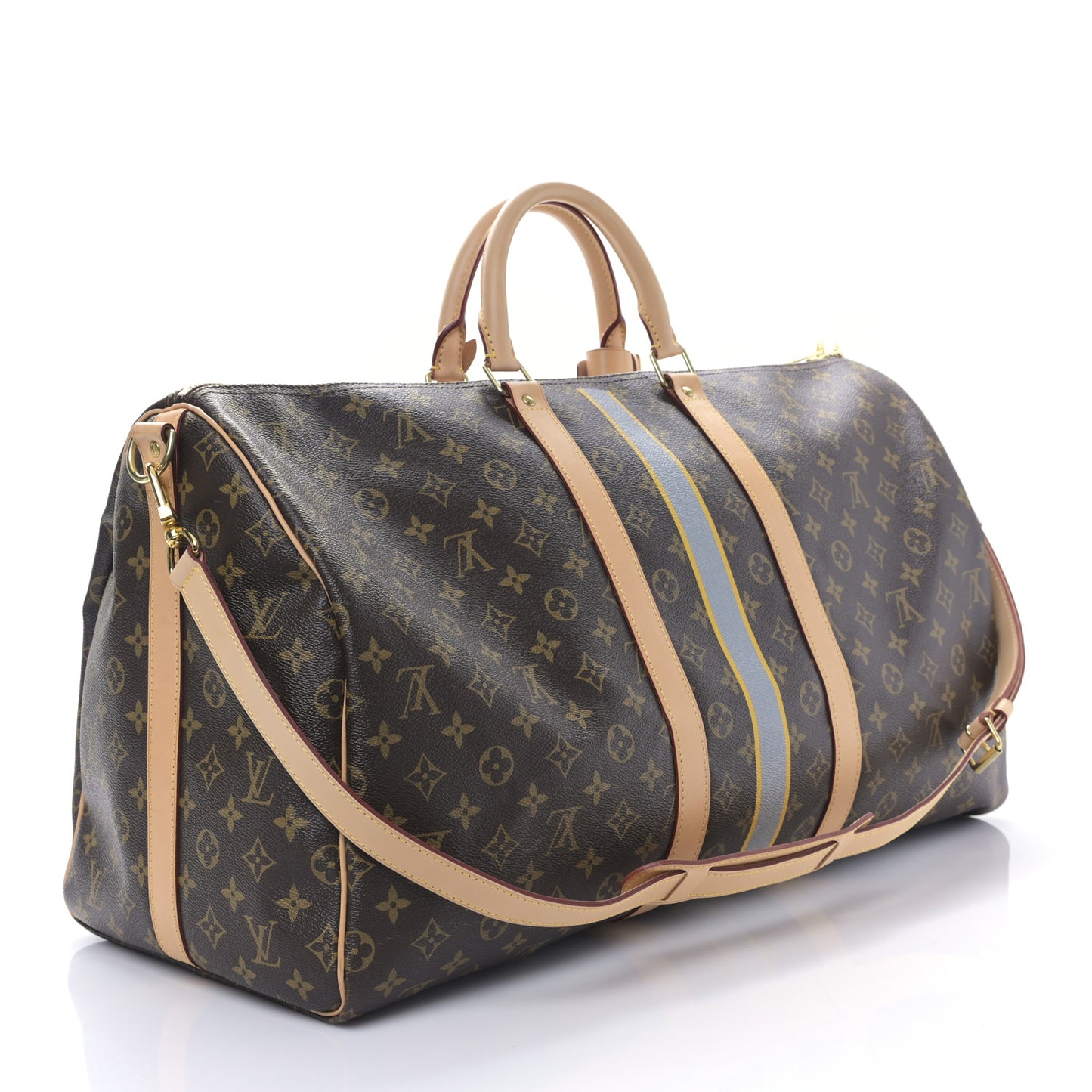 Monogram My LV Heritage Keepall Bandouliere 55 Bleu Clair Jaune