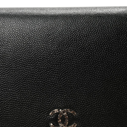 Chanel Caviar CC Yen Wallet Black 7 of 9
