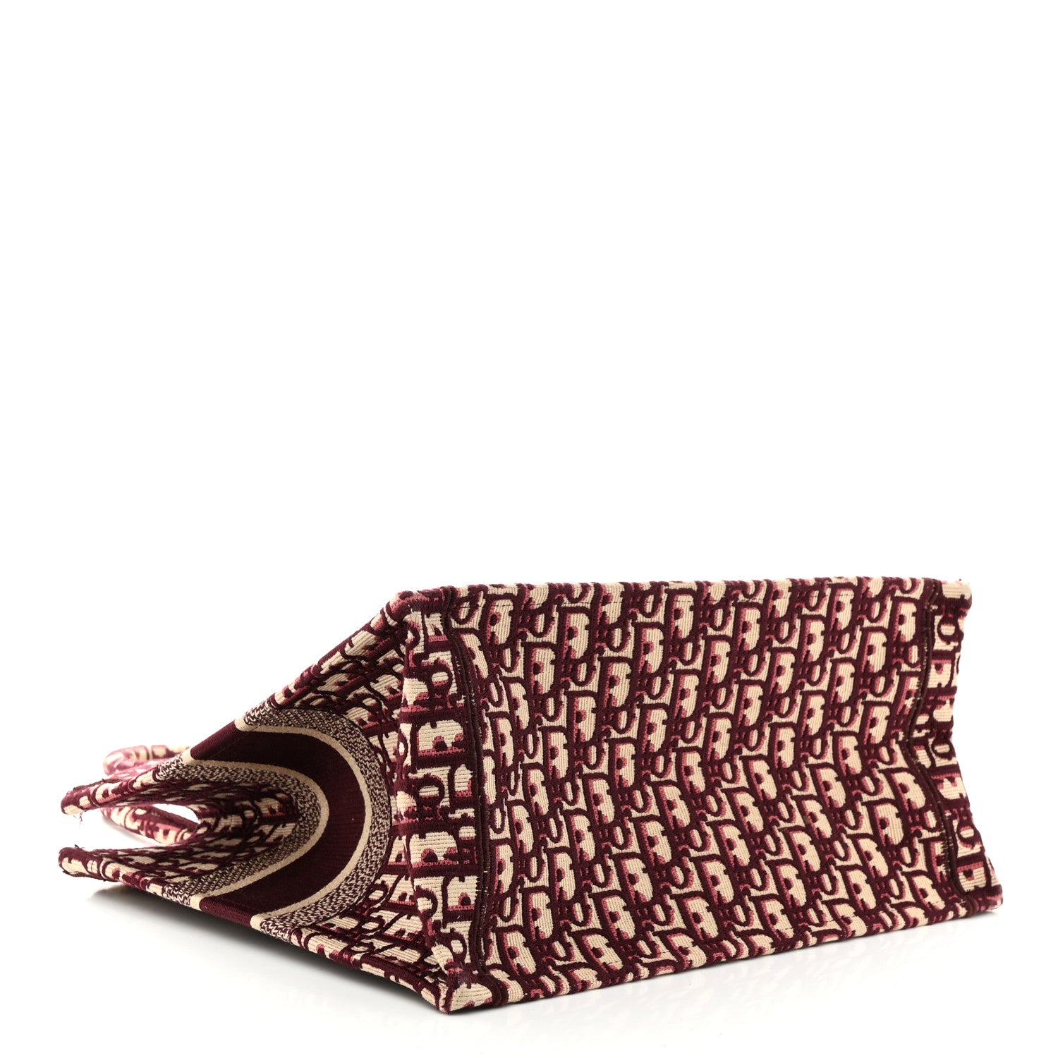 Christian Dior Oblique Medium Book Tote Burgundy Multicolor 4 of 10