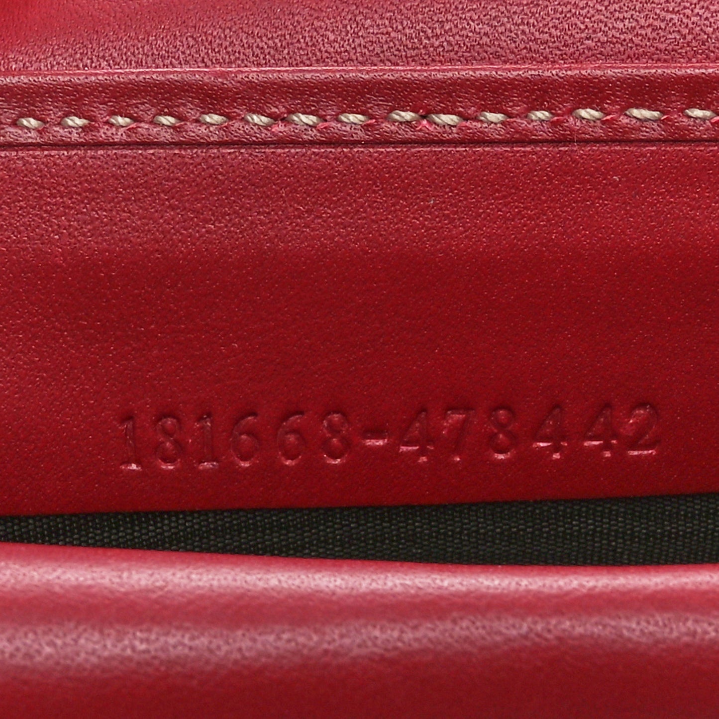 Monogram Calfskin Ladies Web Long Wallet Red