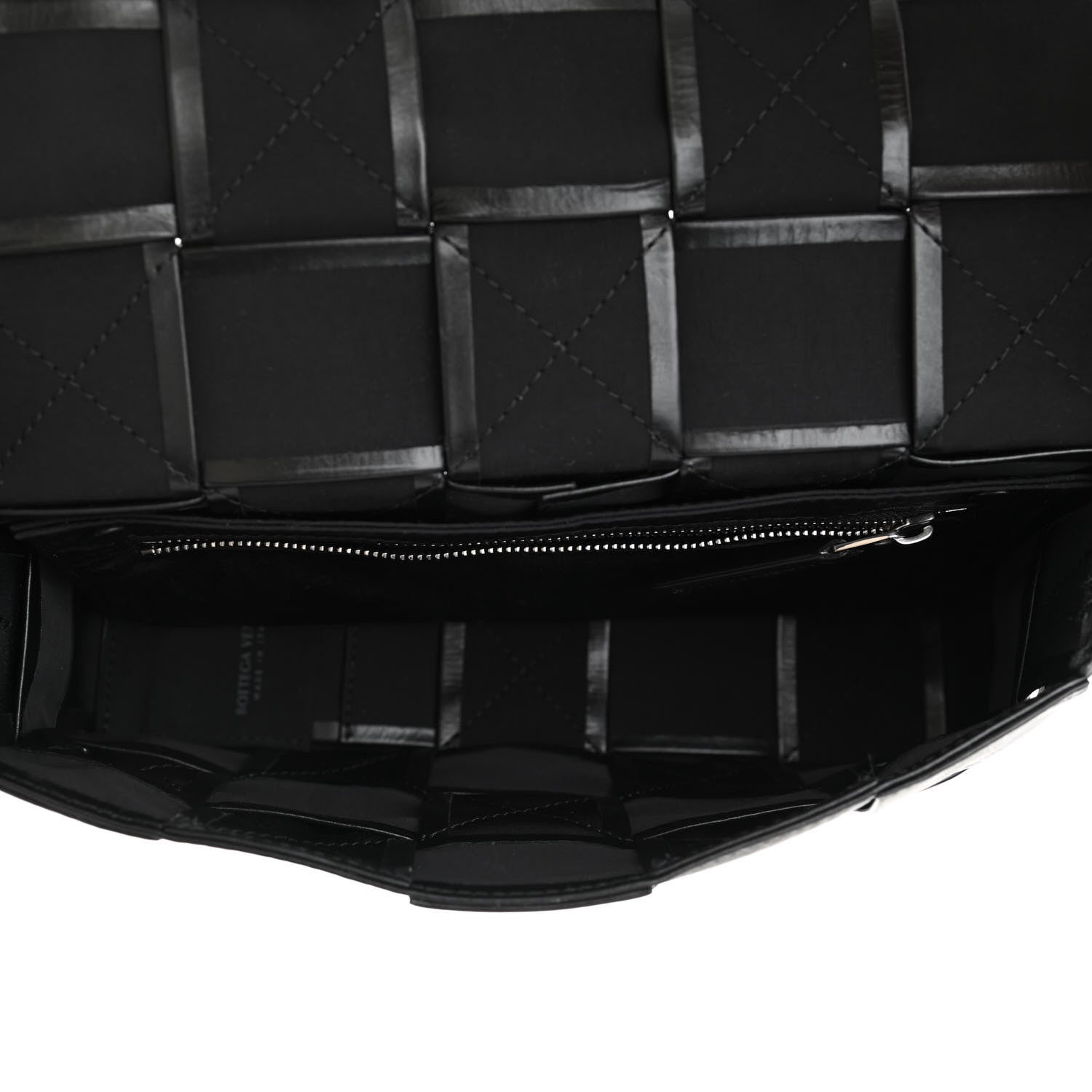 Bottega Veneta Paper Calfskin Maxi Intreccio Cassette Crossbody Bag Black 5 of 8