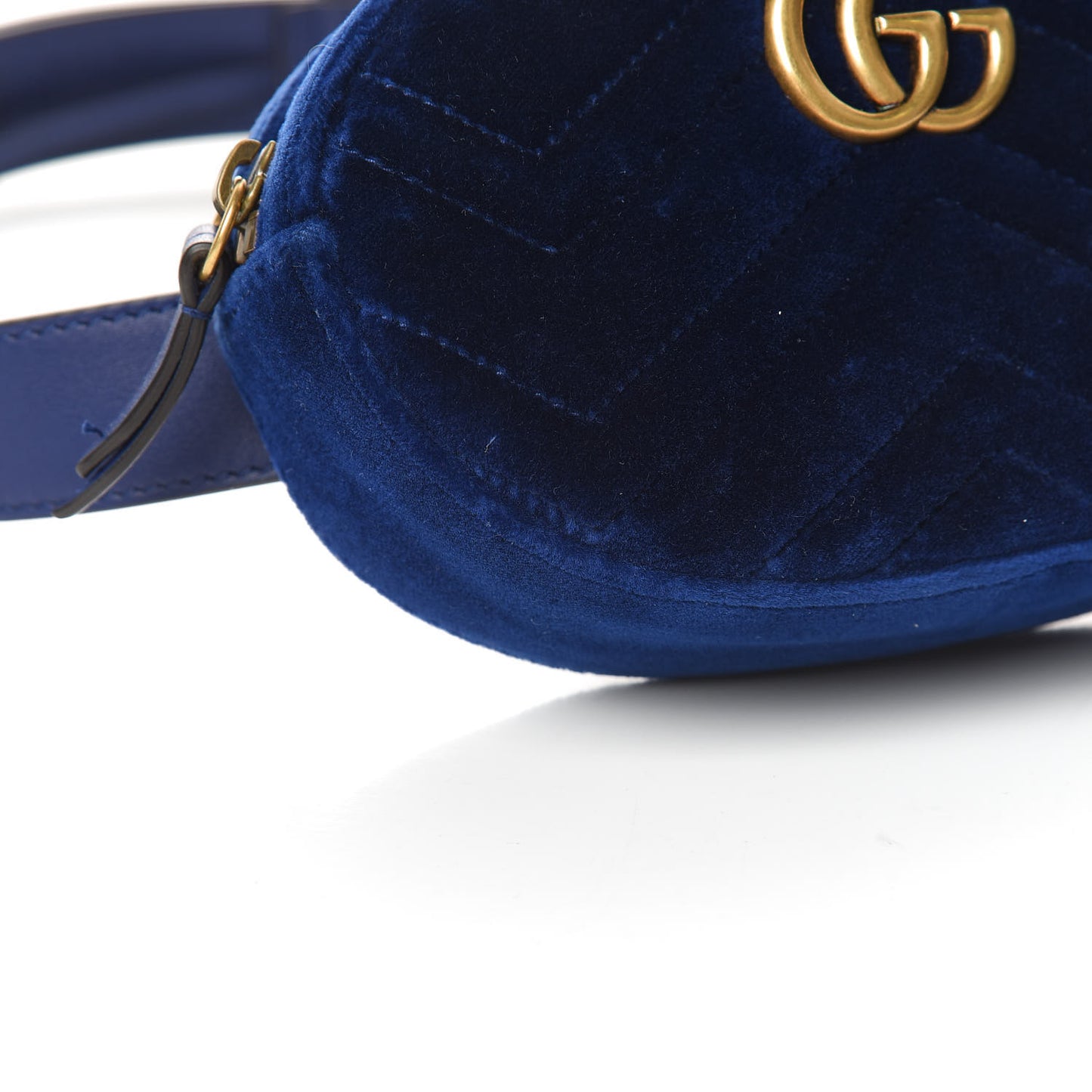 Velvet Matelasse GG Marmont Belt Bag 85 34 Cobalt Blue
