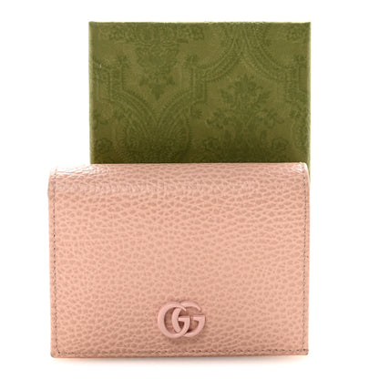 Gucci Dollar Calfskin Enamel Monochrome GG Marmont Card Case Perfect Pink 8 of 8