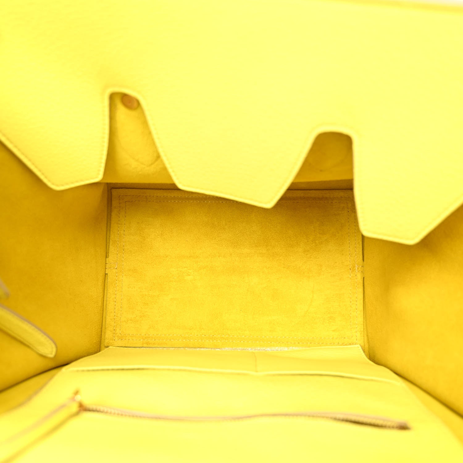 Celine Crisped Calfskin Mini Tie Knot Tote Fluo Yellow 5 of 10