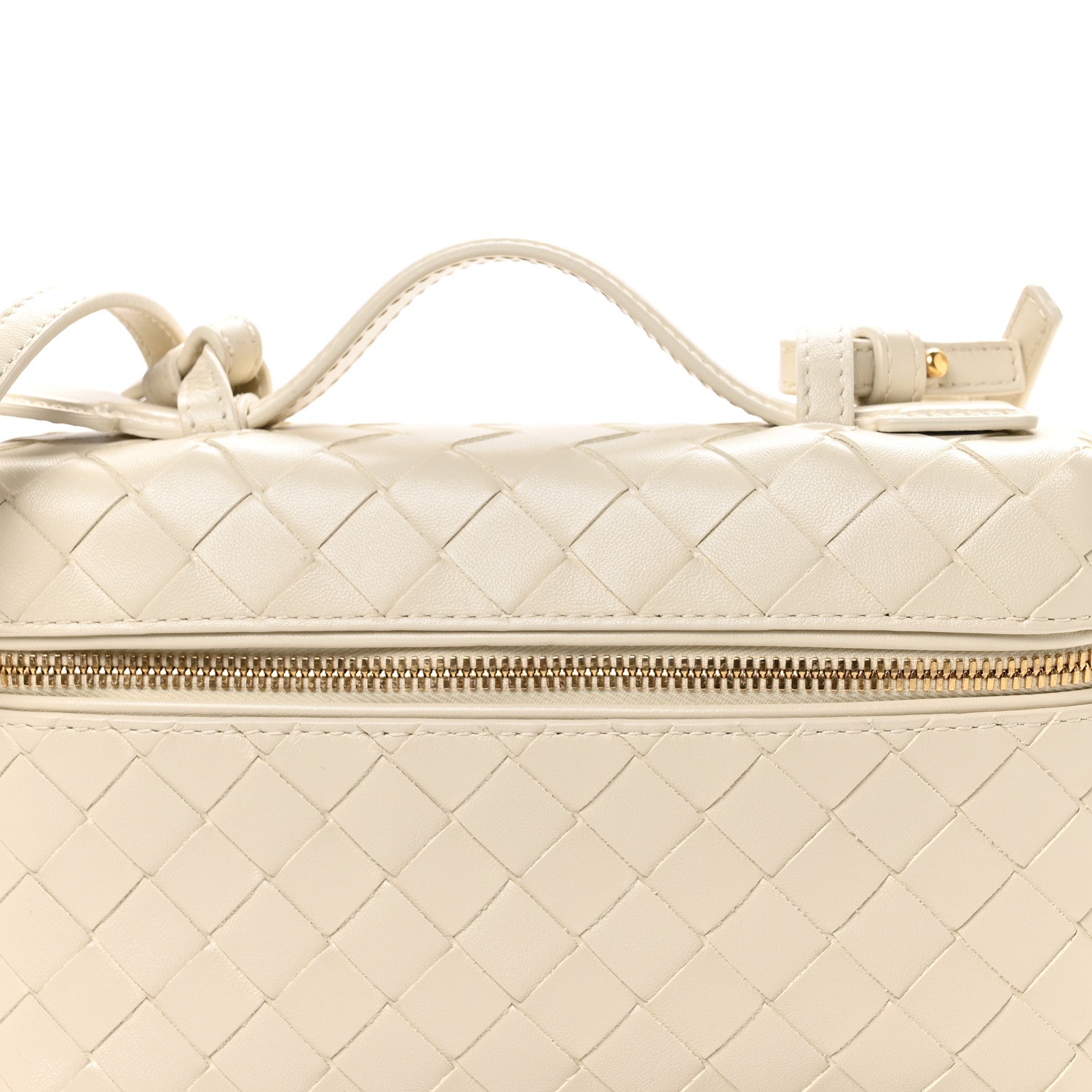 Bottega Veneta Calfskin Intrecciato Bang Bang Vanity Case Sea Salt 8 of 11