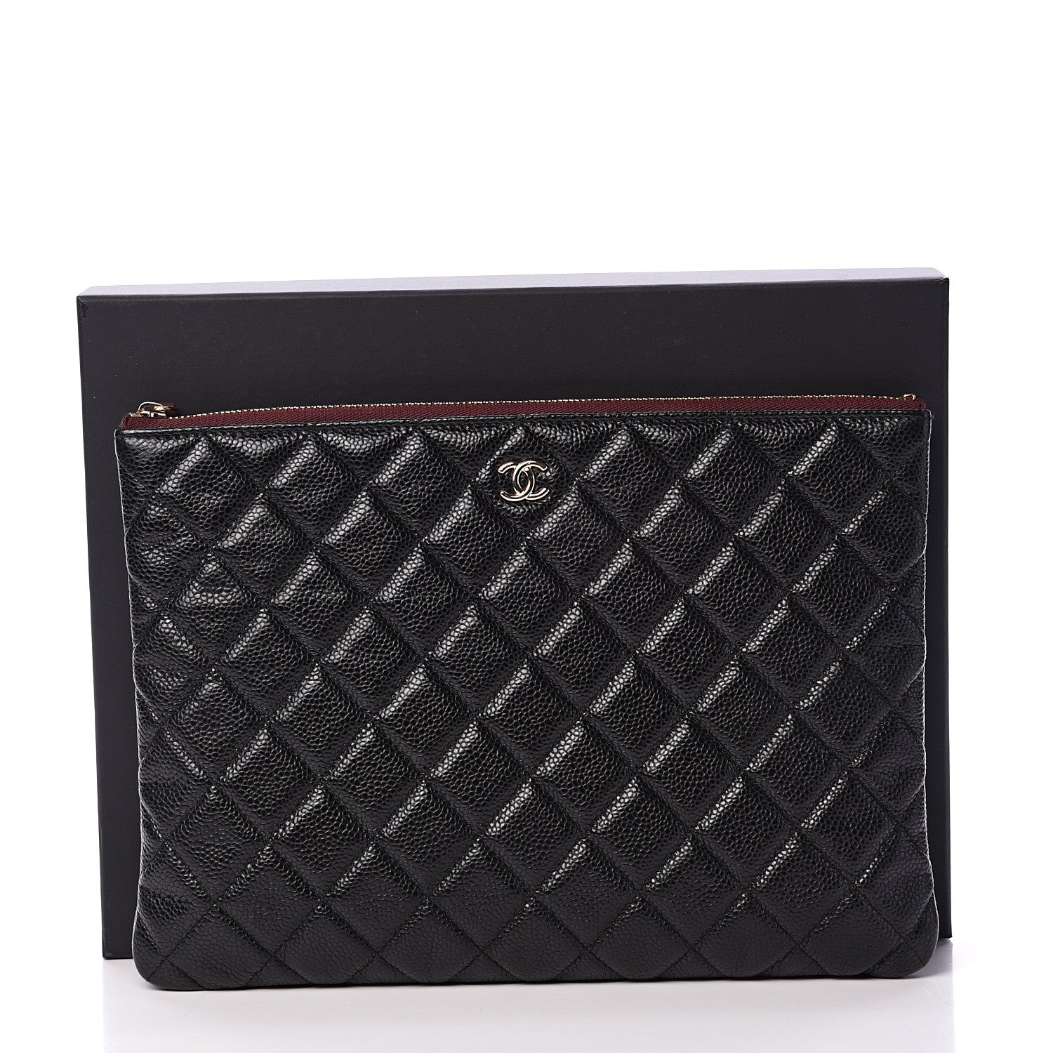 Chanel Caviar Quilted Medium Cosmetic Case Black 8 of 8