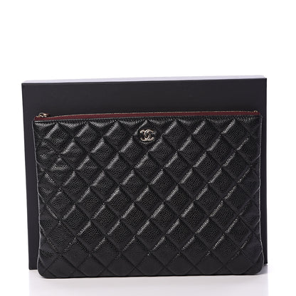 Chanel Caviar Quilted Medium Cosmetic Case Black 8 of 8