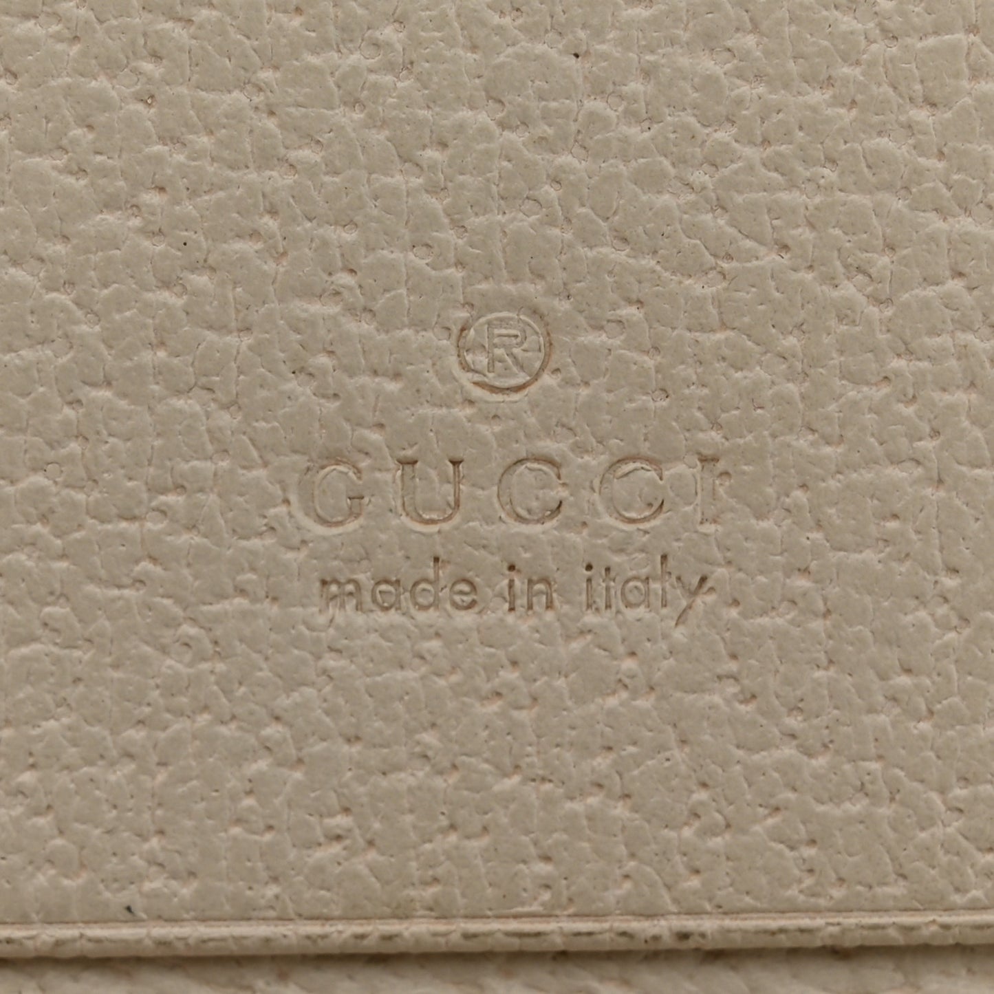 GG Supreme Monogram Web Queen Margaret Card Case Wallet Beige Mystic White