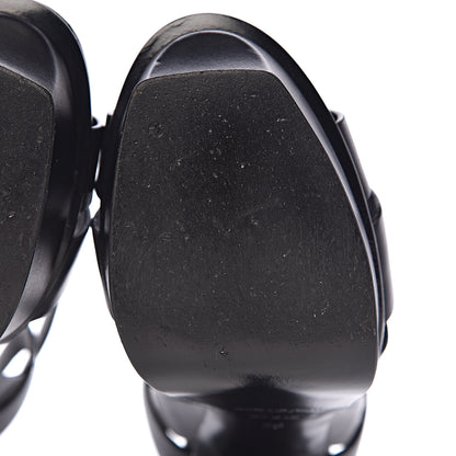 Saint Laurent Calfskin Tribute 105 Platform Sandals 36 Black 8 of 10