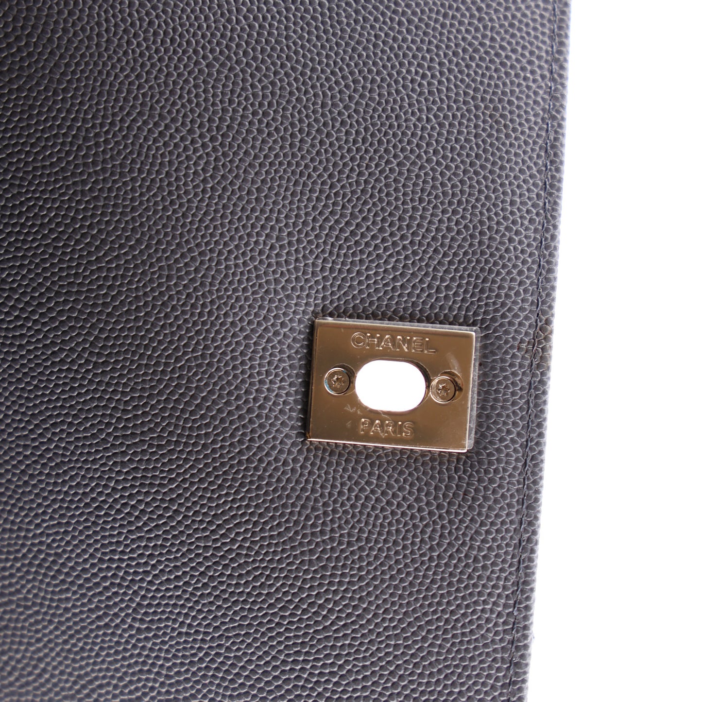 Caviar Quilted Small Coco Handle Flap Dark Grey