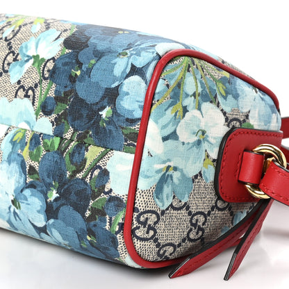 Gucci GG Supreme Monogram Blooms Mini Boston Navy Blue Hibiscus 10 of 10