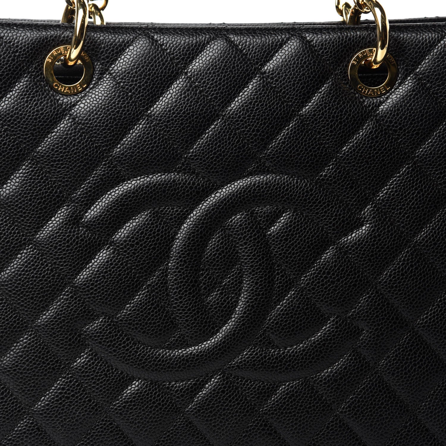 Chanel Caviar Quilted Grand Shopping Tote GST Black 10 of 11