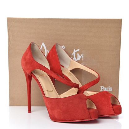 Christian Louboutin Veau Velours Catchy Two 120 Pumps 37.5 Loubi 8 of 8