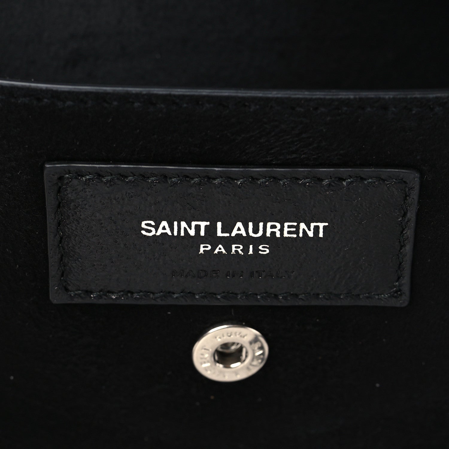 Saint Laurent Lambskin Teddy Drawstring Bag Black 8 of 11