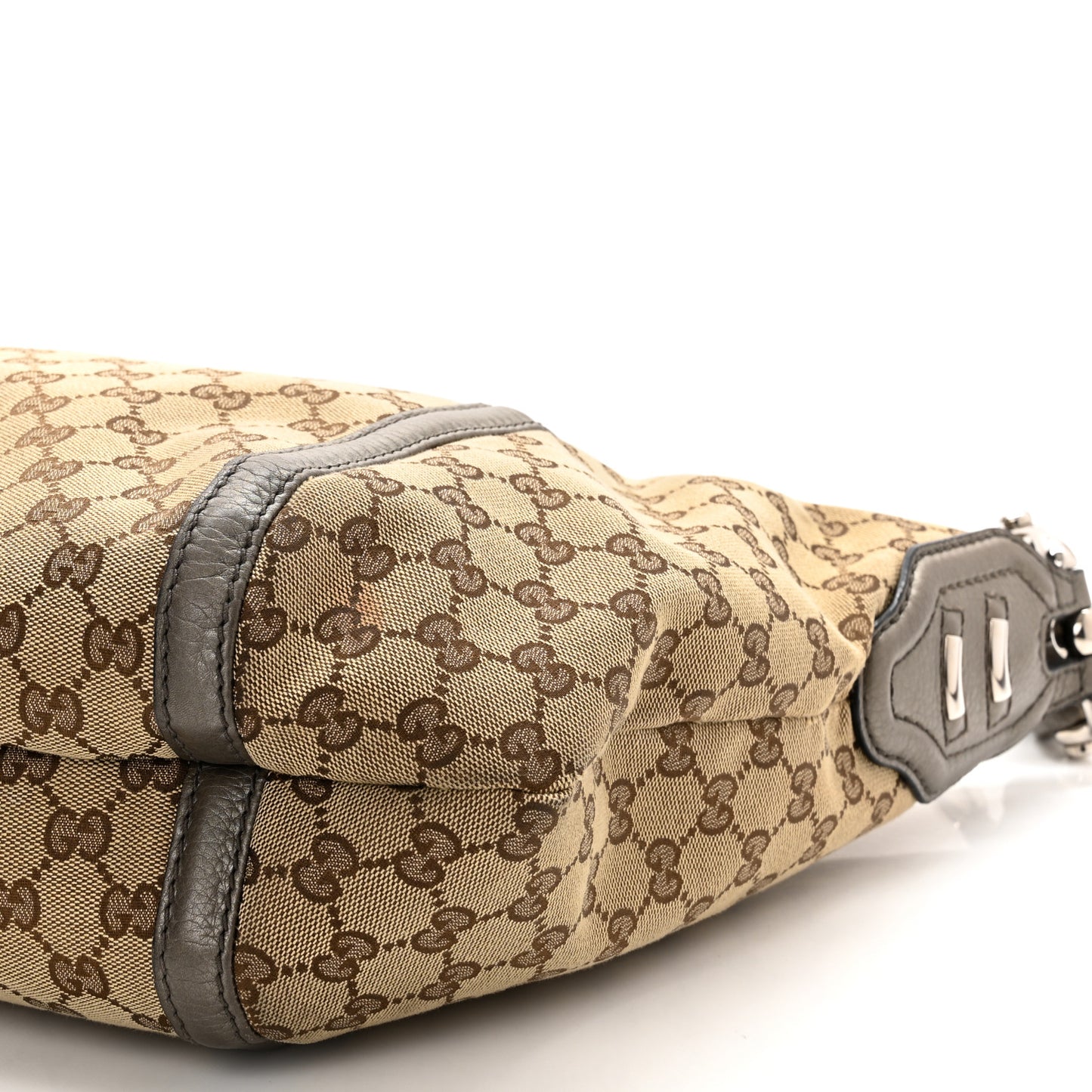 Monogram Medium Techno Horsebit Hobo Pewter