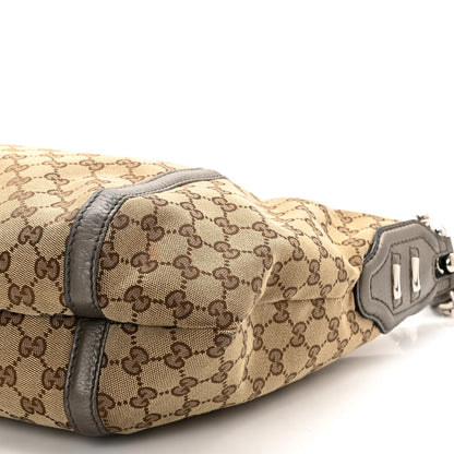 Gucci Monogram Medium Techno Horsebit Hobo Pewter 10 of 12
