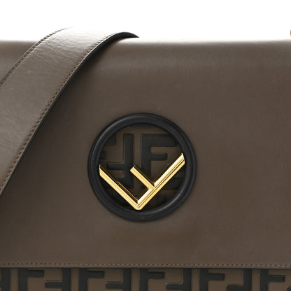 Fendi Vitello Century F is Fendi Bi-Color FF 1974 Embossed Kan I Shoulder Bag Maya Black 8 of 11
