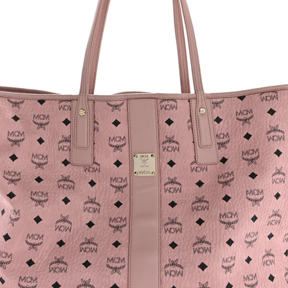 MCM Visetos Large Liz Reversible Shopper Tote Soft Pink 10 of 18