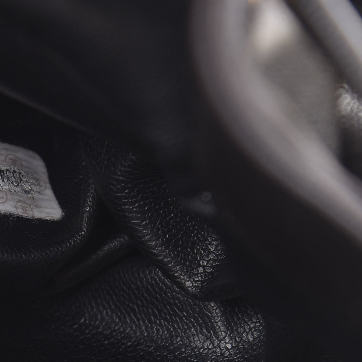 Lambskin CC Drawstring Backpack Black