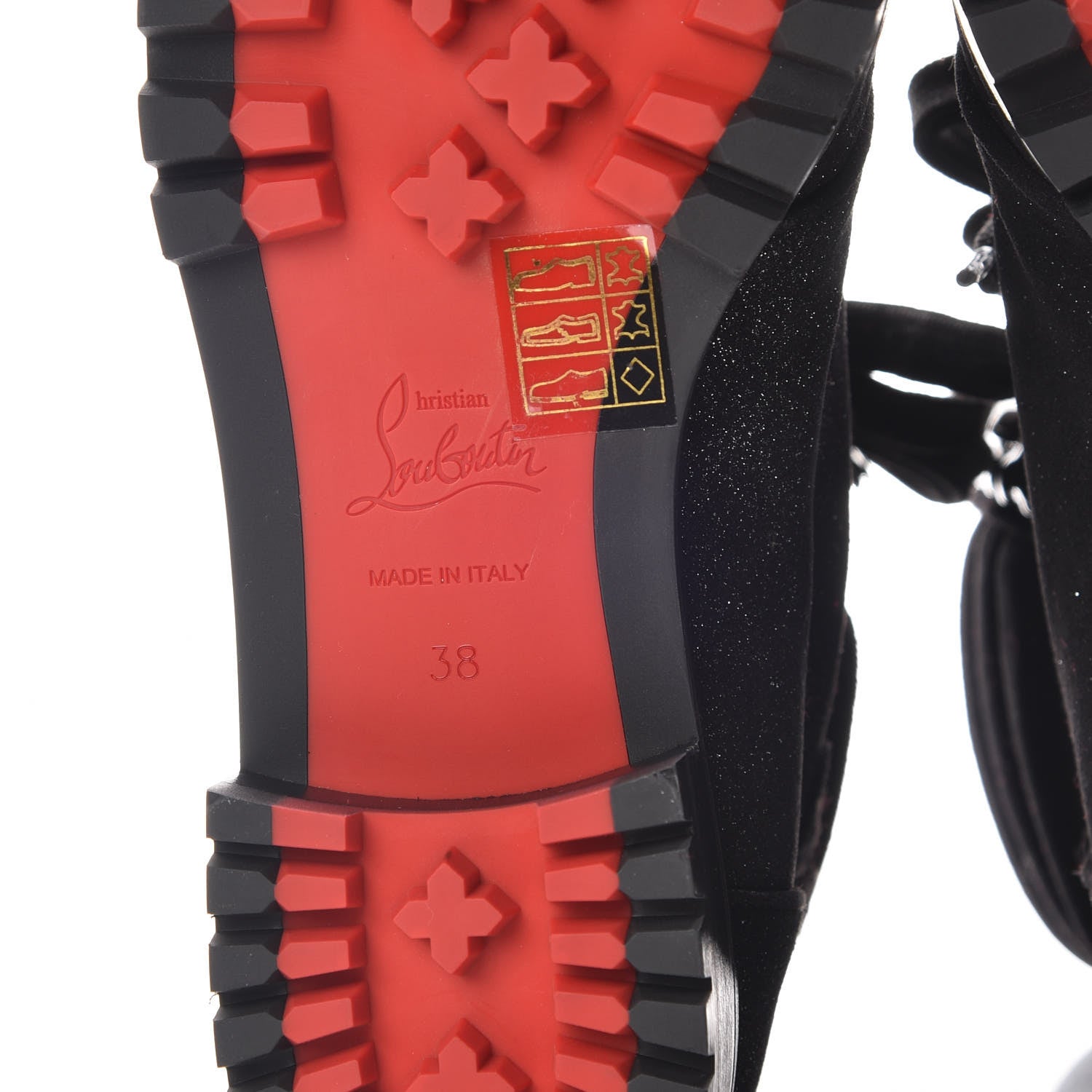 Christian Louboutin Crosta Star Who Runs Flat Boots 38 Black 6 of 7
