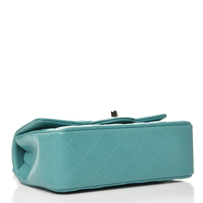 Chanel Lambskin Quilted Mini Rectangular Flap Turquoise 3 of 10