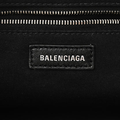 Balenciaga Shiny Supple Calfskin Logo Crocodile Embossed Cloud Clutch XS White 6 of 11