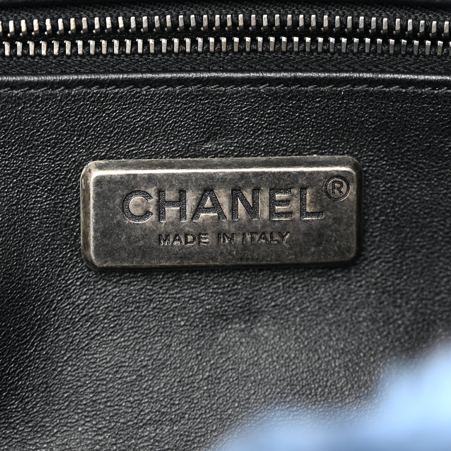 Chanel Rabbit Fur Medium Single Flap Navy Blue 6 of 12