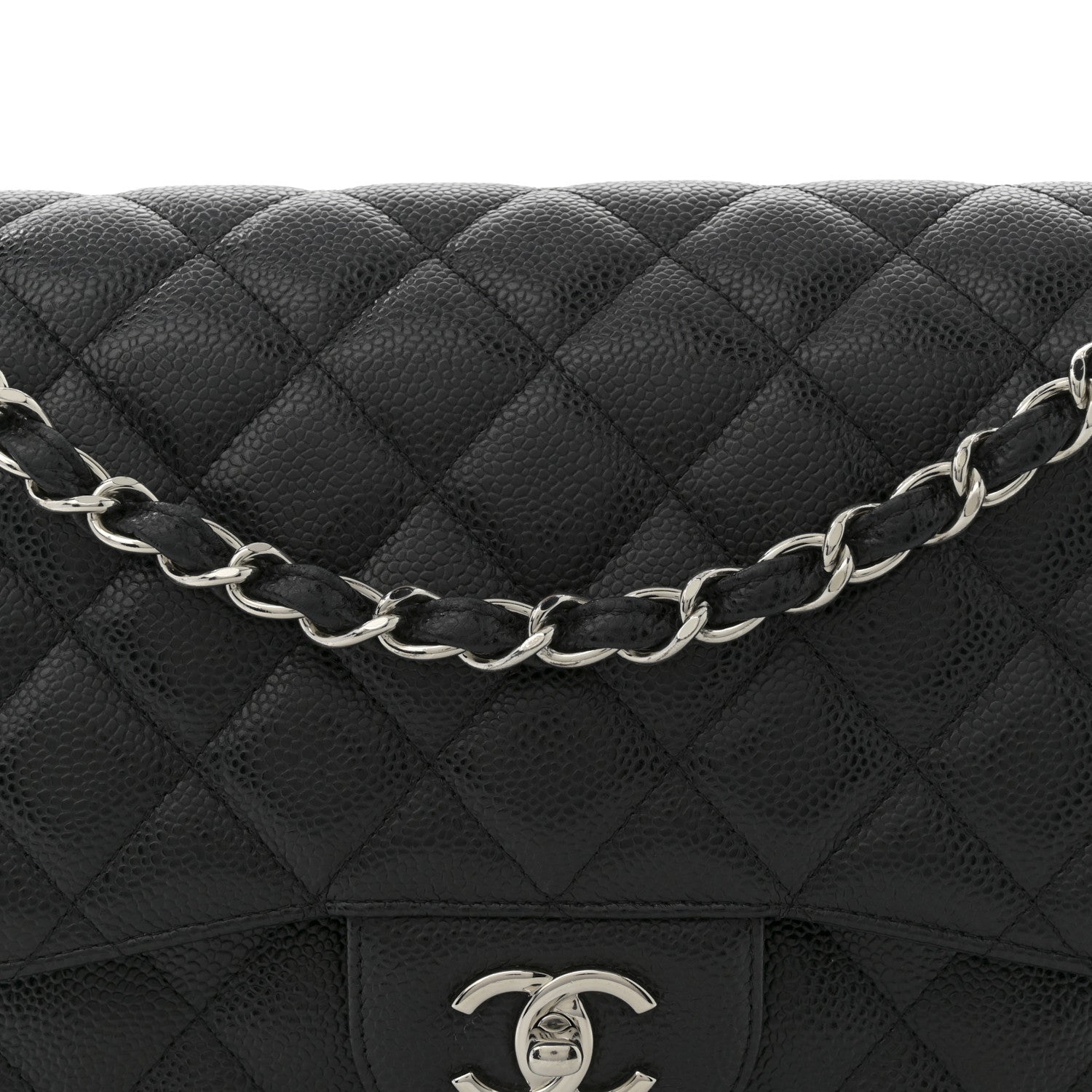 Chanel Caviar Quilted Jumbo Double Flap Black 8 of 10