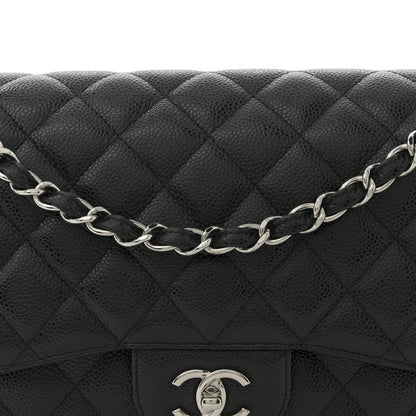 Chanel Caviar Quilted Jumbo Double Flap Black 8 of 10