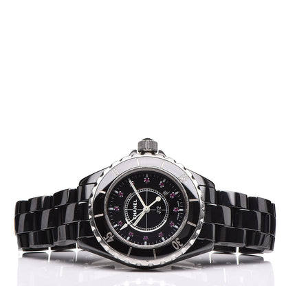 Chanel Stainless Steel Ceramic Ruby 33mm J12 Quartz Watch Black 3 of 7