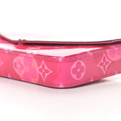 Louis Vuitton Vernis Valentine Pochette Felicie Chain Wallet Fuchsia 12 of 13