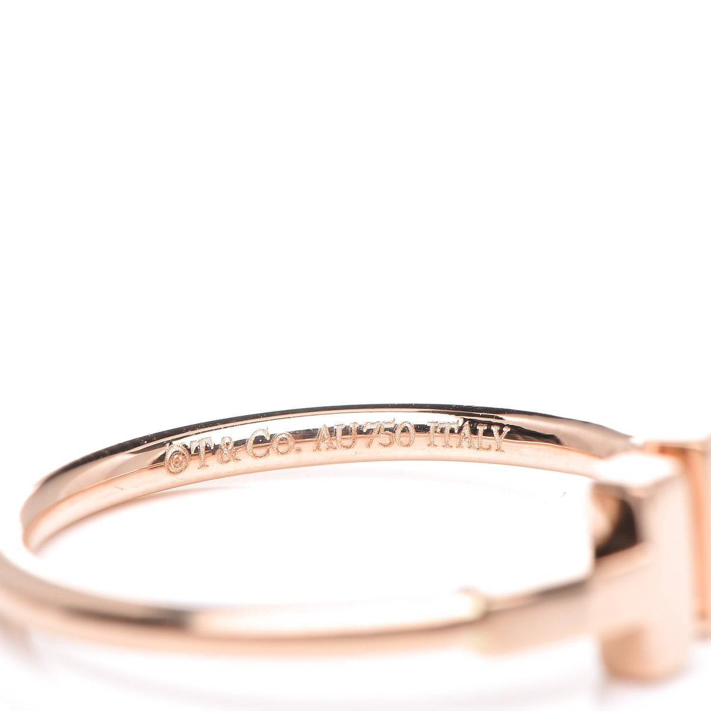 18K Rose Gold T Wire Ring 54 7