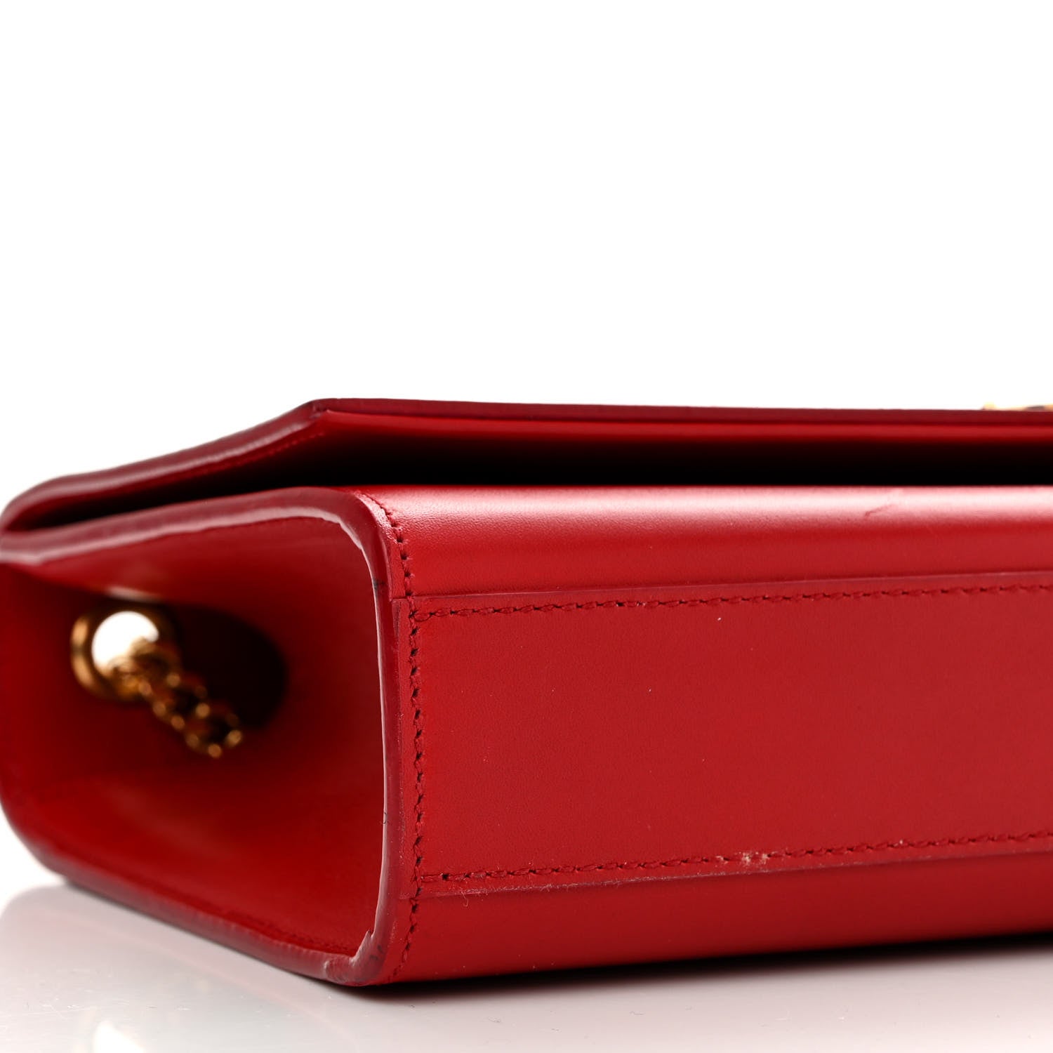 Saint Laurent Smooth Calfskin Medium Classic Monogram Kate Tassel Satchel Lipstick Red 9 of 15