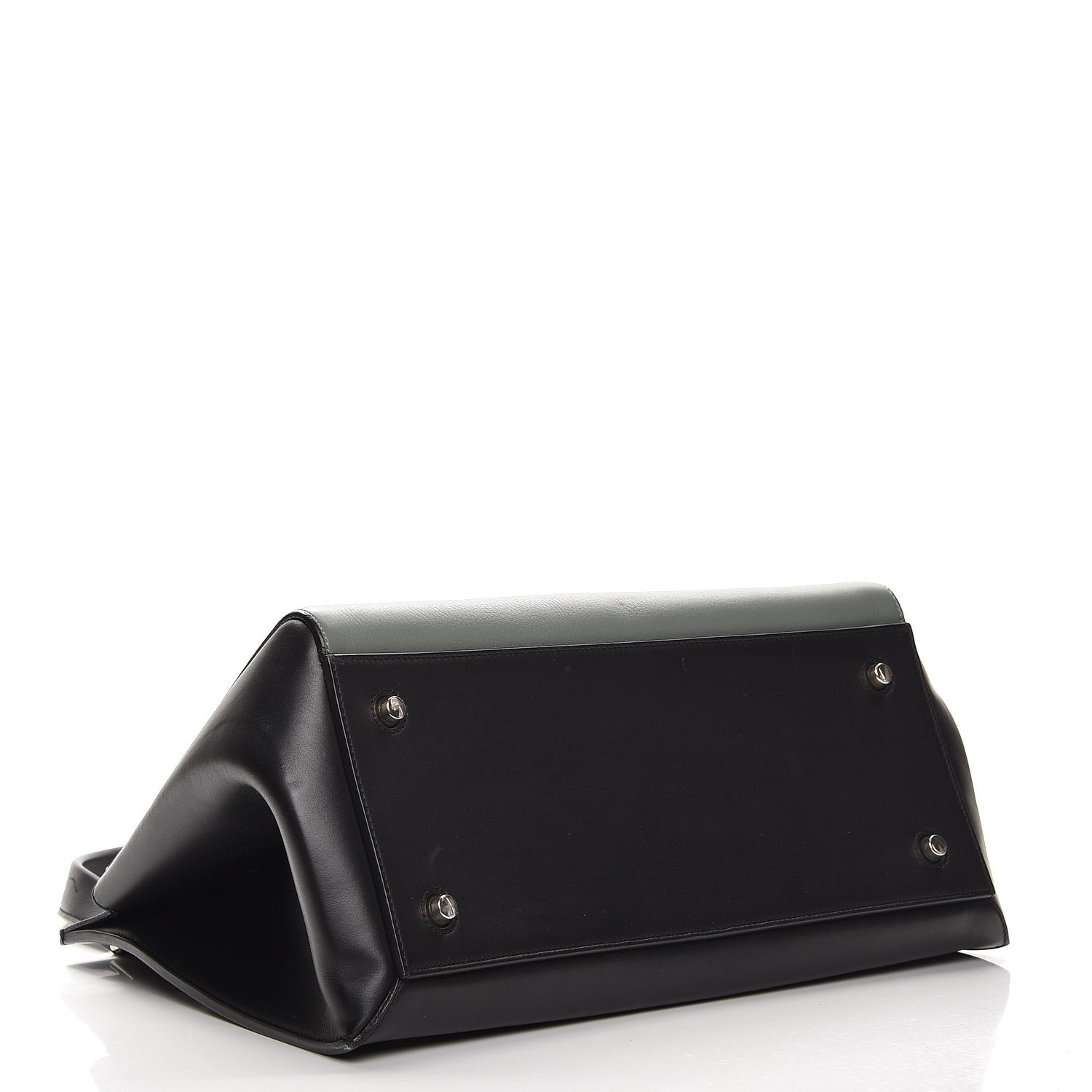 Celine Calfskin Large Bi-Color Edge Shoulder Bag Almond 4 of 8