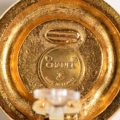 Chanel Pearl CC Clip On Earrings Gold 5 of 5