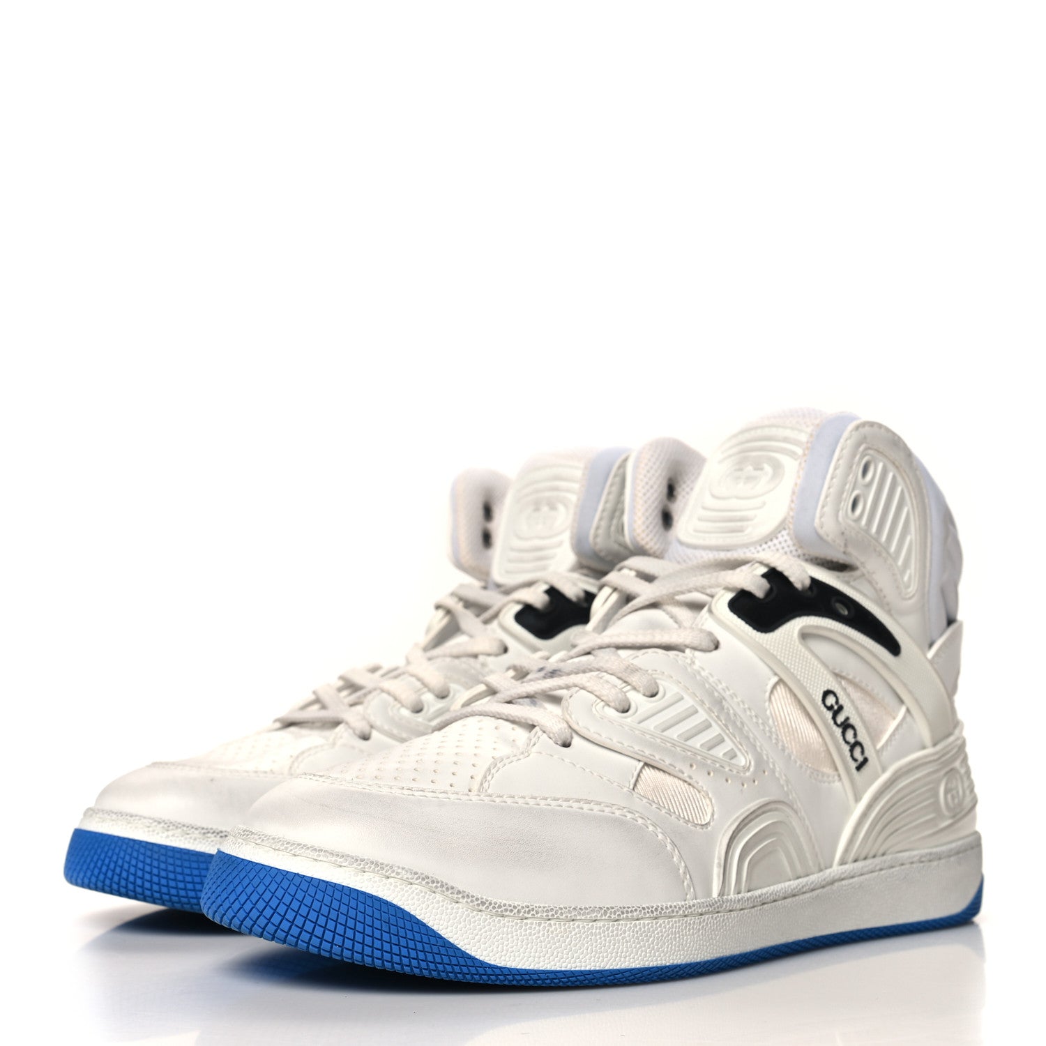 Gucci Demetra Mens Basket High Top Sneakers 9 Great White 4 of 10