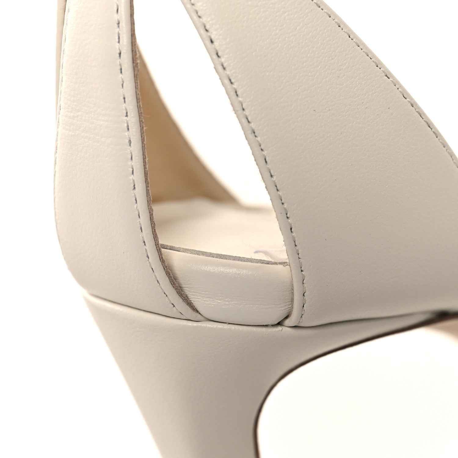 Jimmy Choo Nappa Rosie 100 Sandals 36.5 Milk 8 of 10