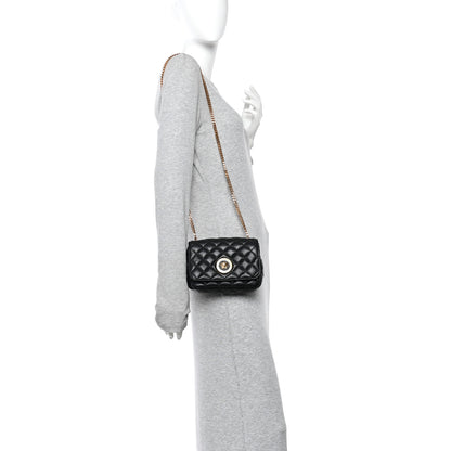 Versace Nappa Quilted Small Medusa Chain Crossbody Black 2 of 10
