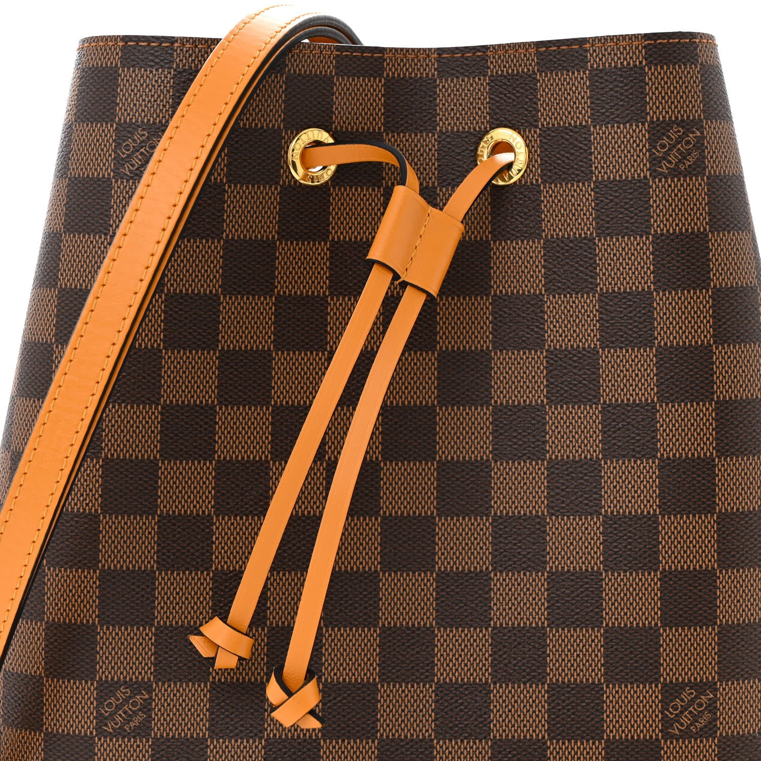 Louis Vuitton Damier Ebene Neonoe MM Safran 8 of 10